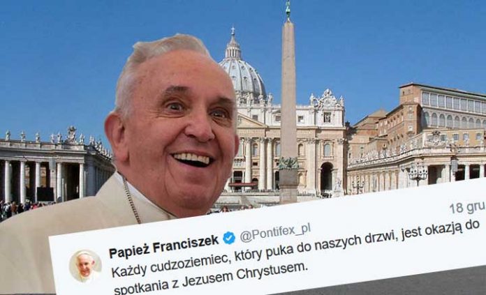 papież-Franciszek tweet o cudzoziemcach