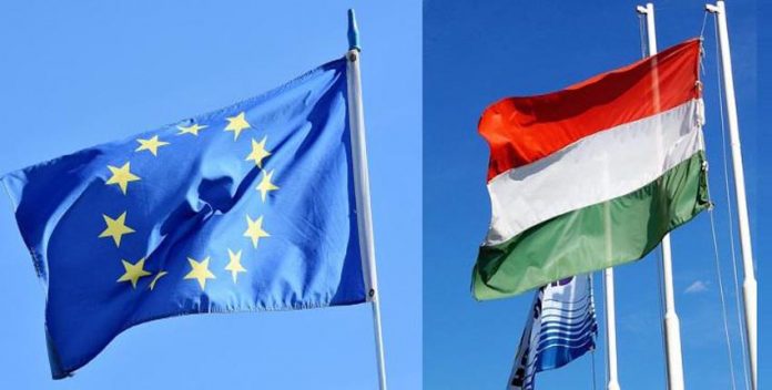 Węgry, UE, flagi